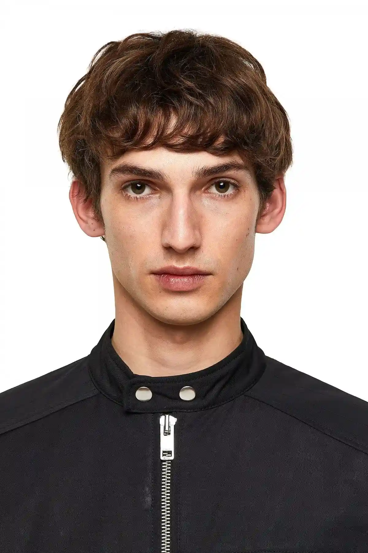 Black Cotton-blend biker jacket