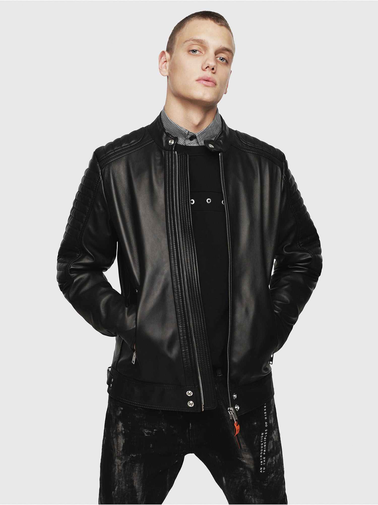 Diesel L-SHIRO GIACCA Leather Jacket
