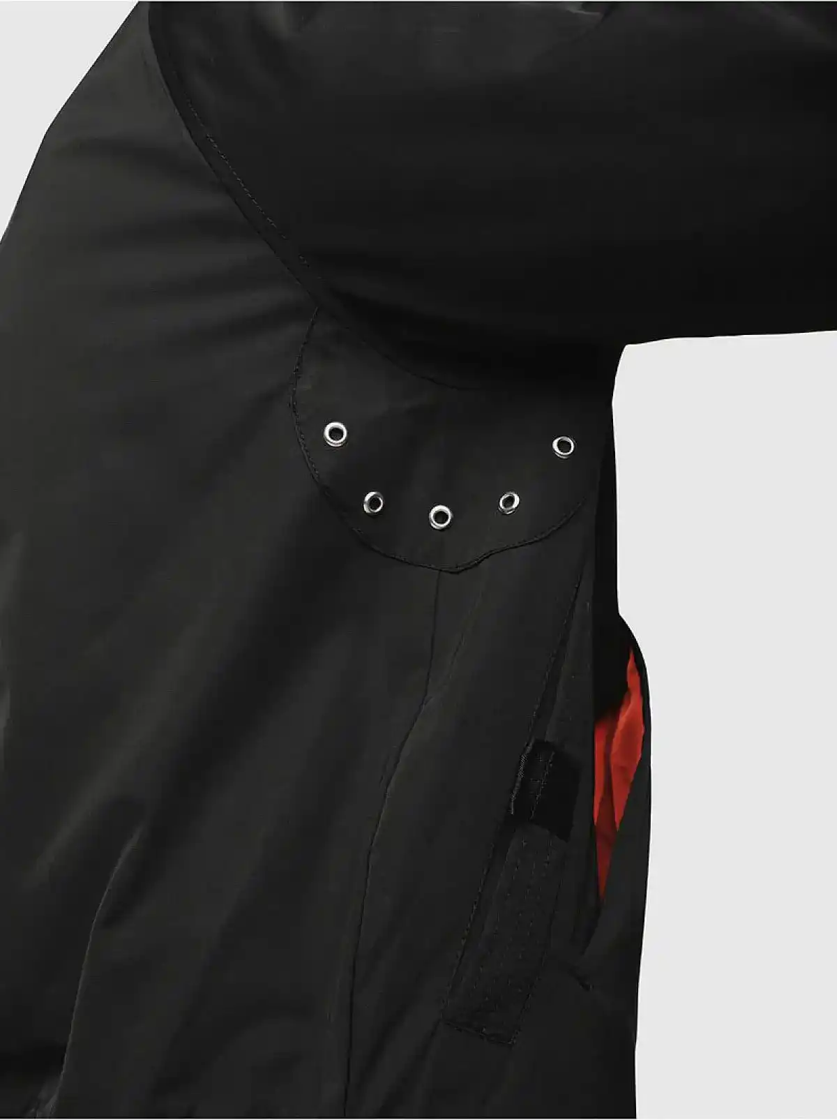 Black Technical cotton bomber jacket