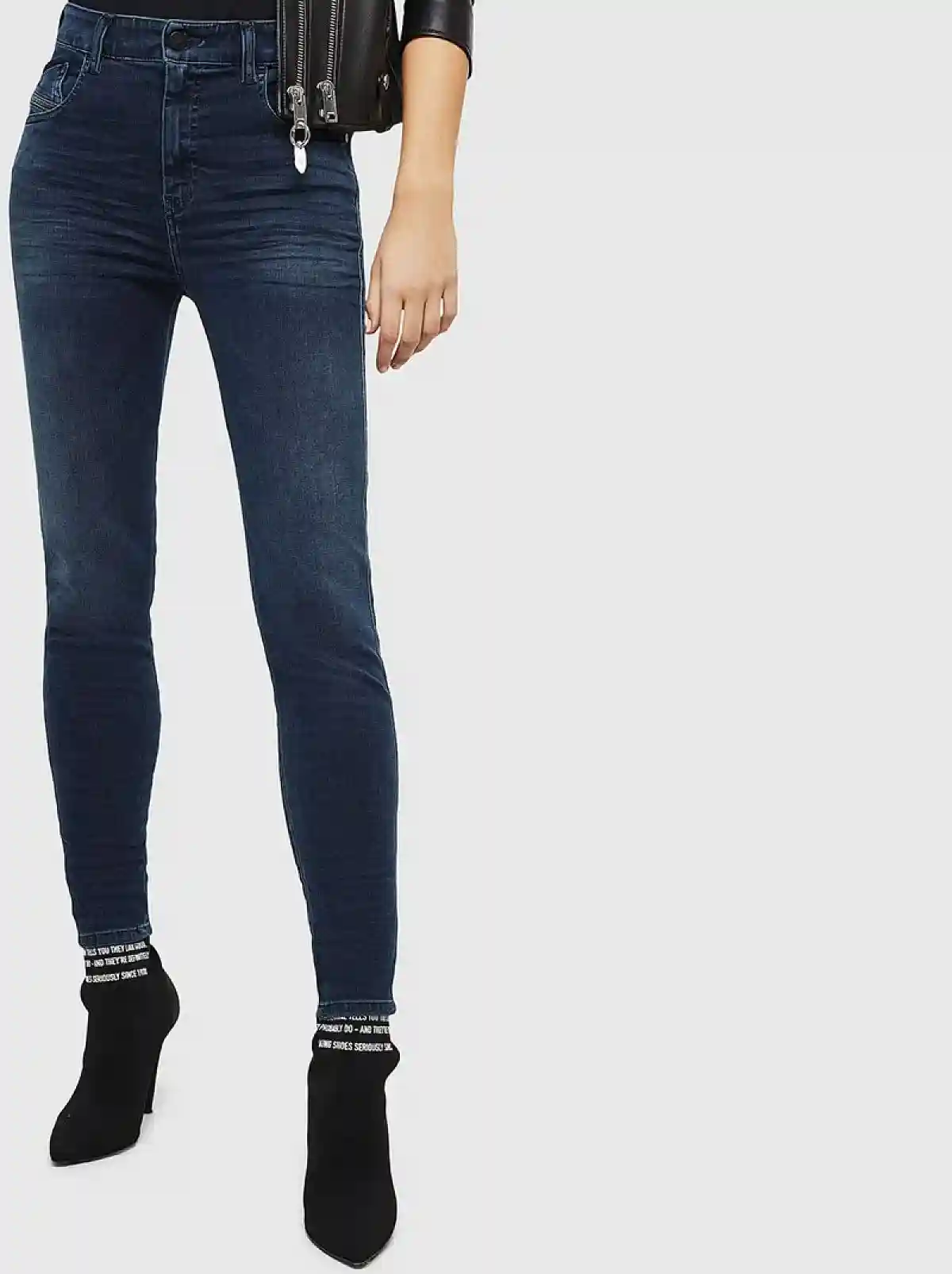 Blue Super skinny Jeans-Slandy High