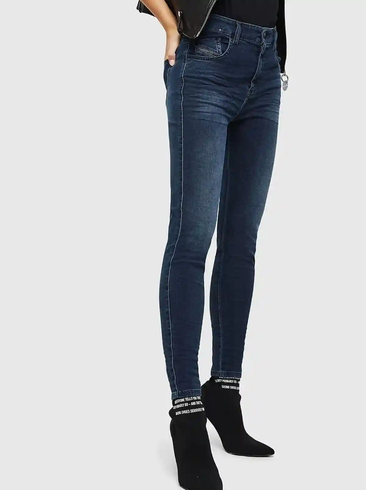 Blue Super skinny Jeans-Slandy High