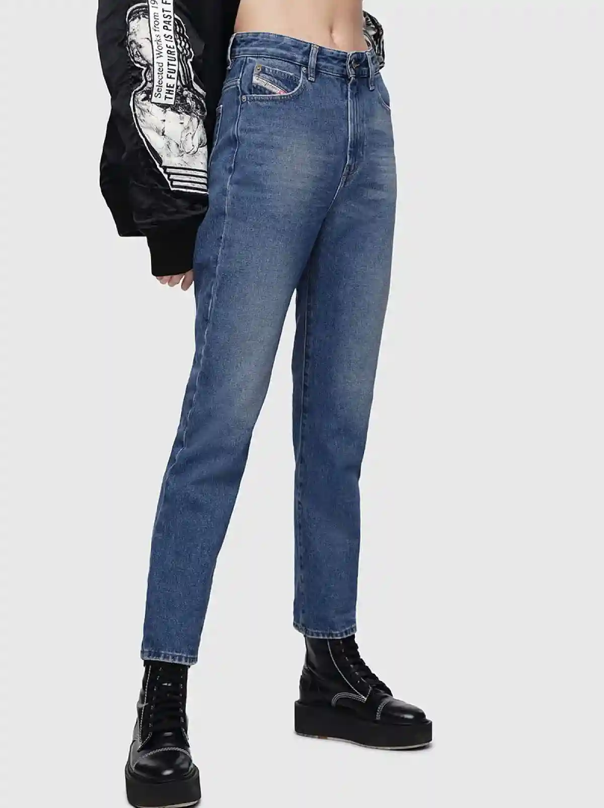 Blue Straight Fit Jeans- D-Eiselle