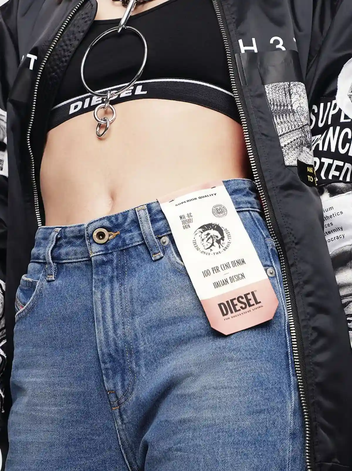 Blue Straight Fit Jeans- D-Eiselle