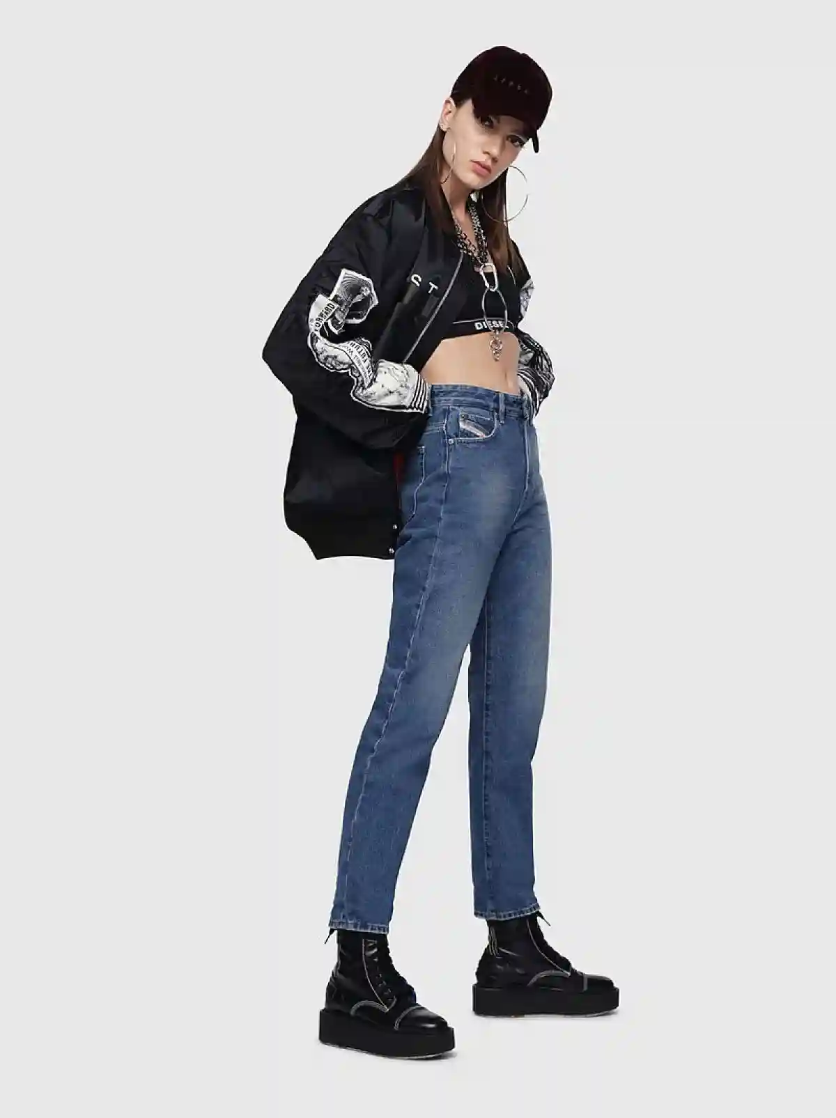 Blue Straight Fit Jeans- D-Eiselle