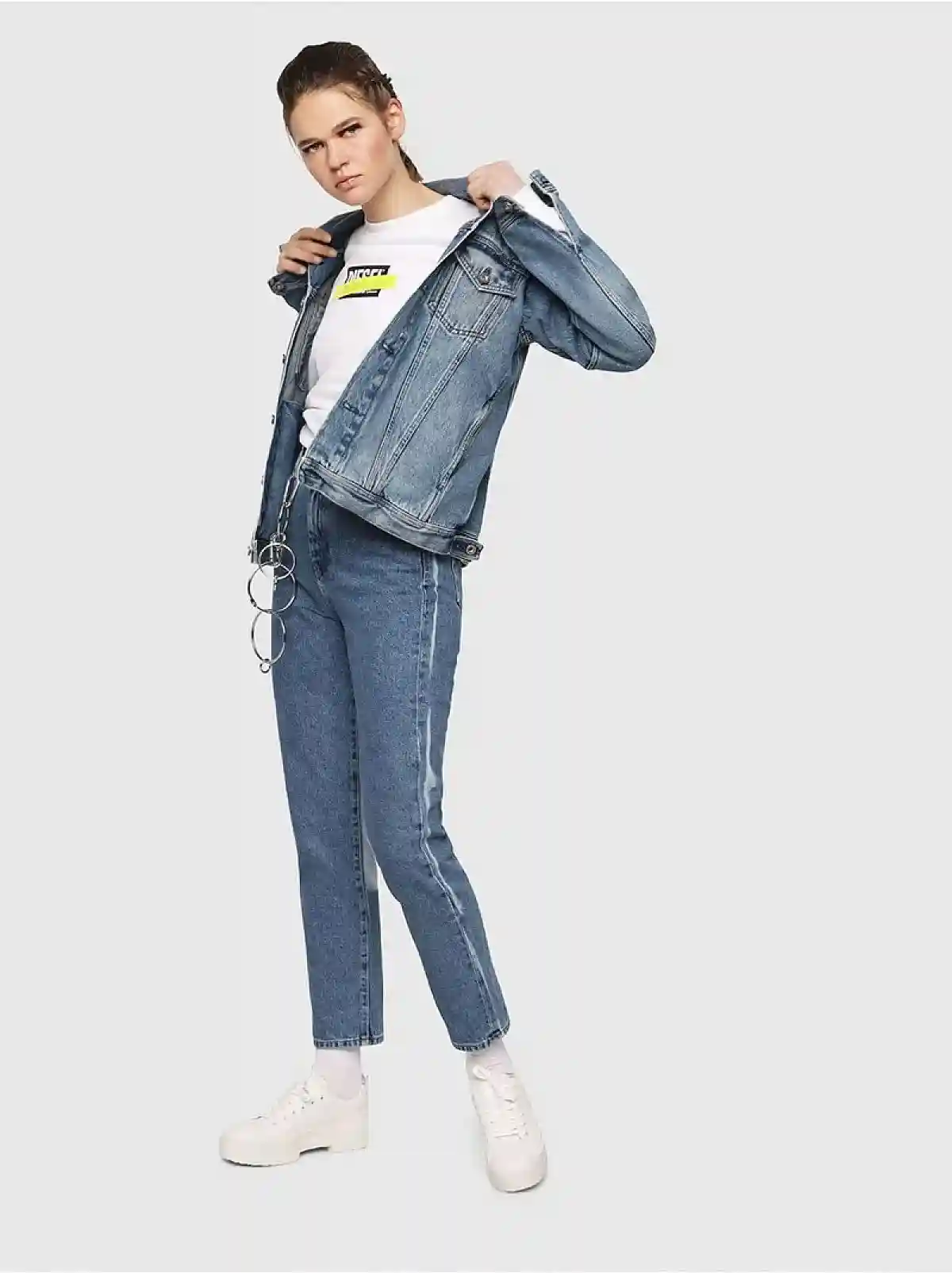 Blue Straight Fit Jeans- D-Eiselle