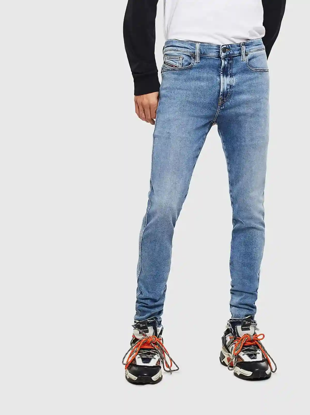 Blue Skinny Fit Jeans-D-Istort