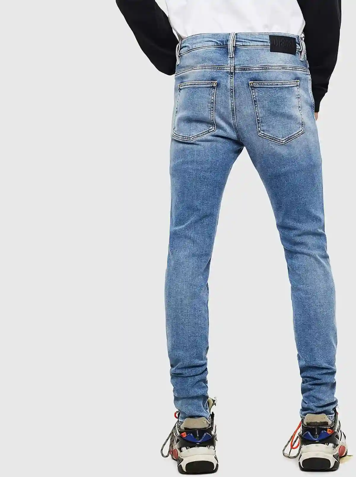 Blue Skinny Fit Jeans-D-Istort