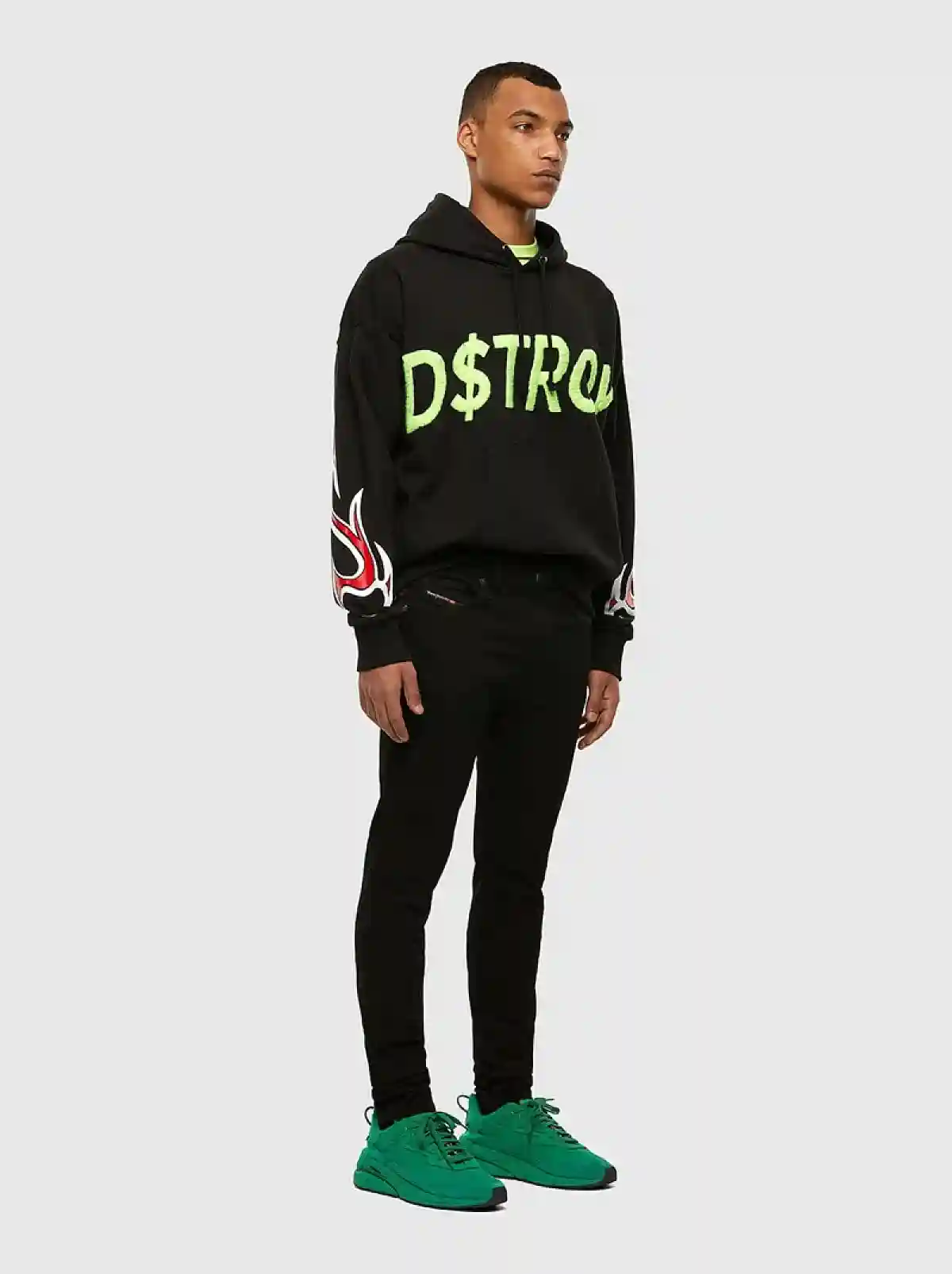Black Skinny Fit Jeans-D-Istort
