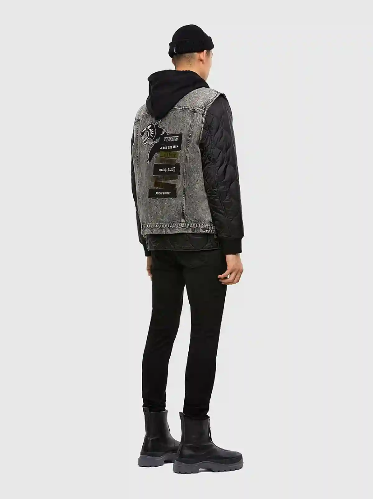 Black Skinny Fit Jeans-D-Istort