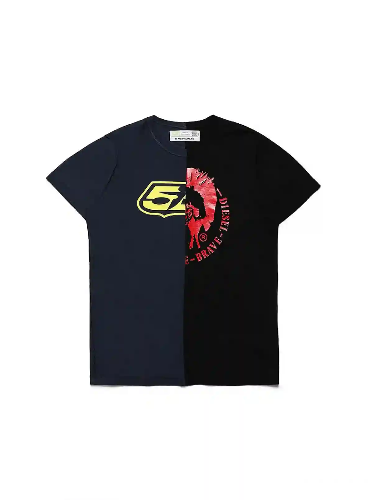 Black Upcycled T-shirt with 55DSL logo
