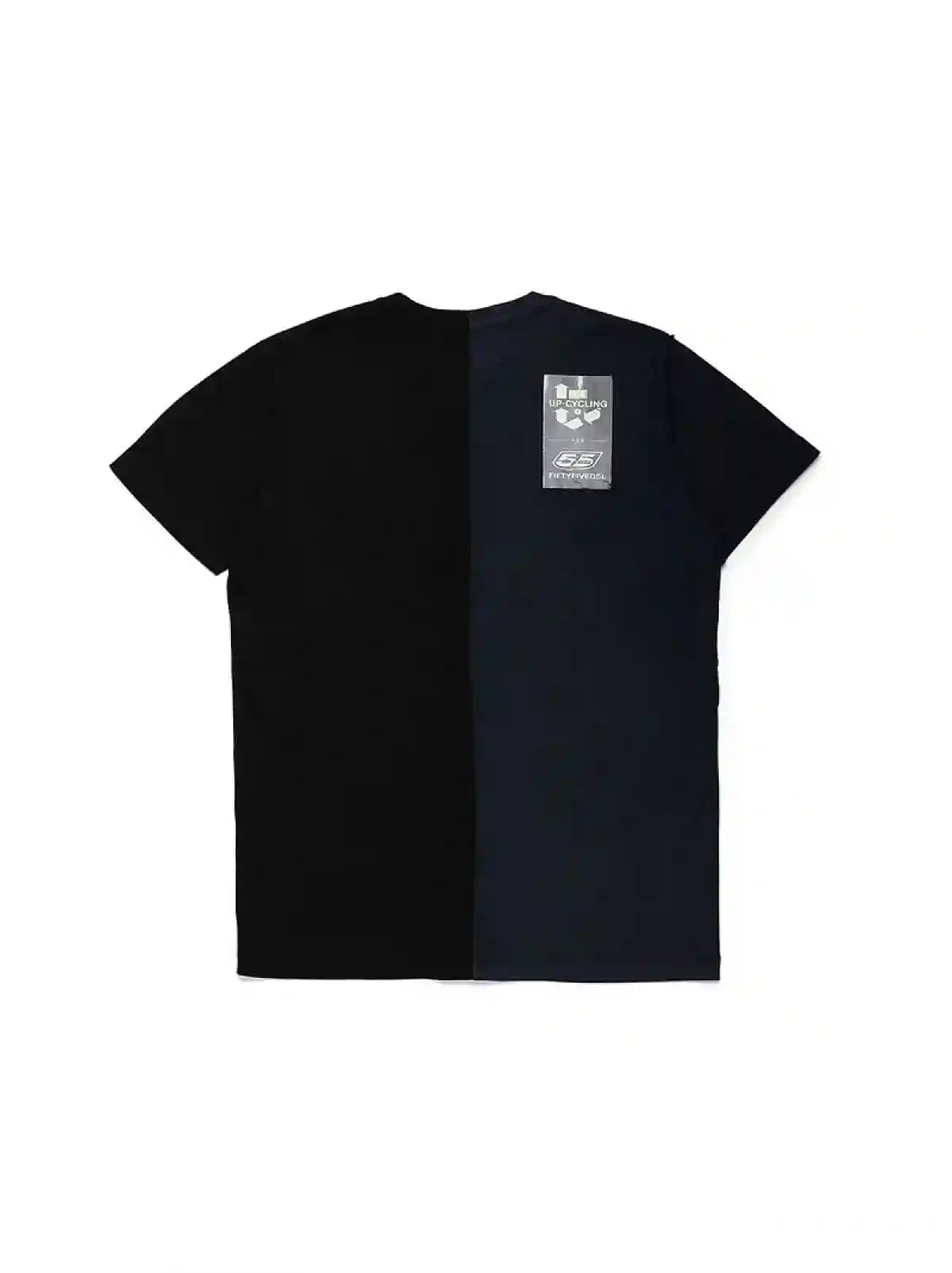 Black Upcycled T-shirt with 55DSL logo