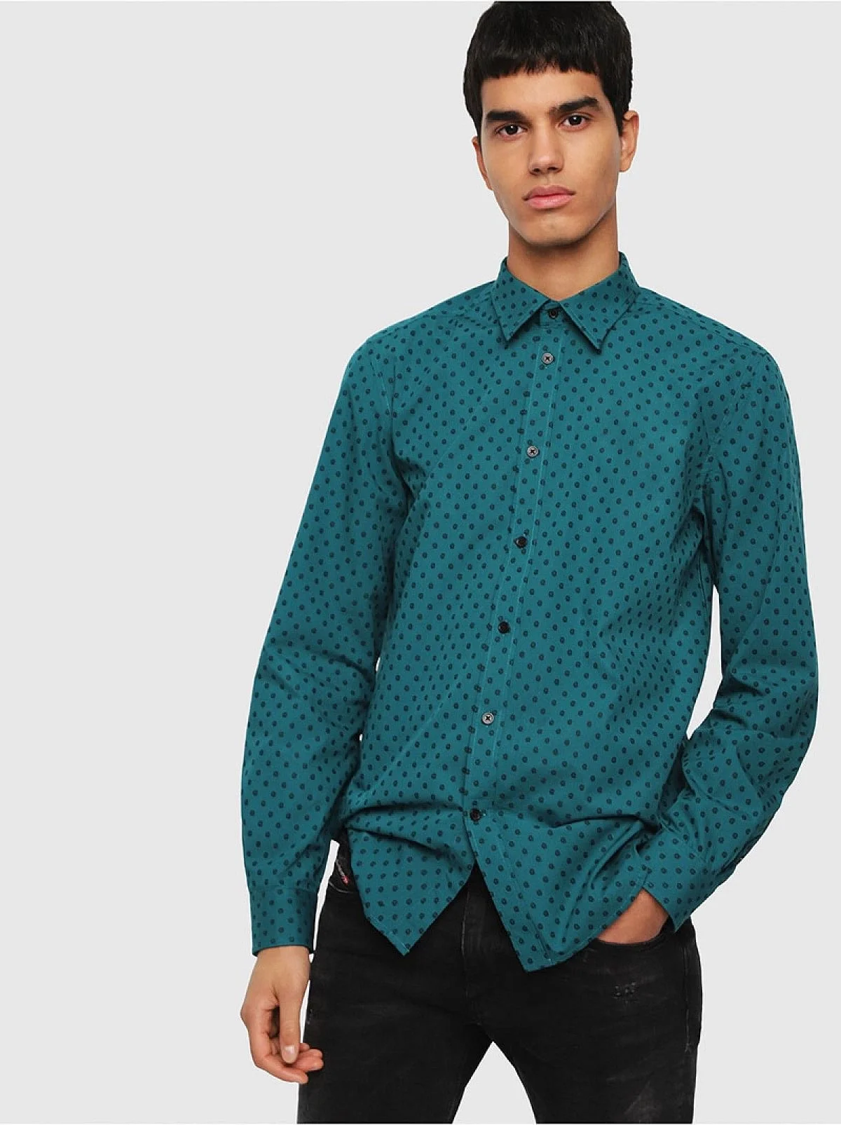 Green Fil coupè cotton shirt