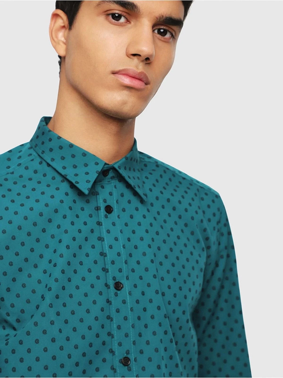 Green Fil coupè cotton shirt
