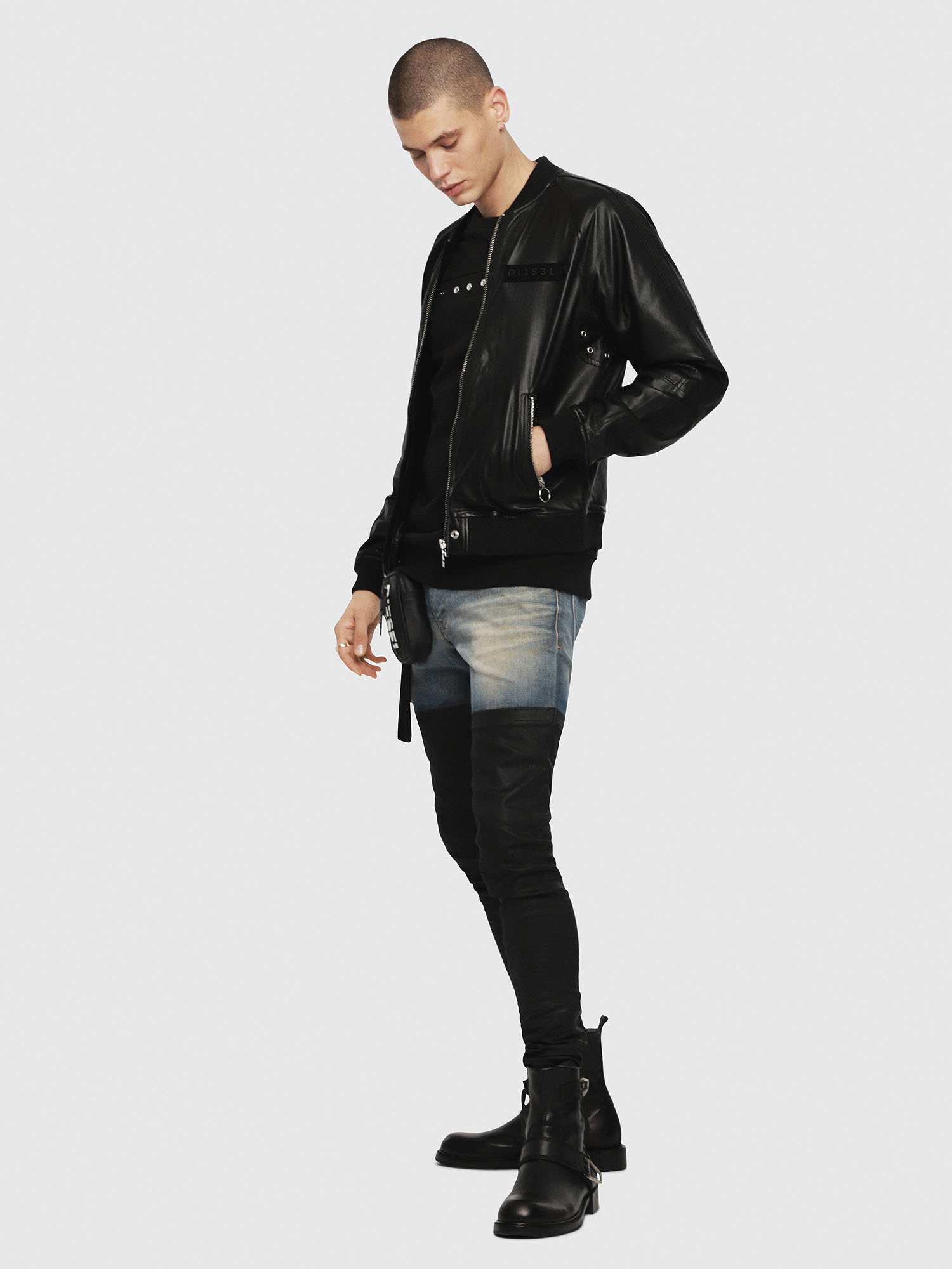 Diesel L-PINS-A GIACCA Leather Jacket