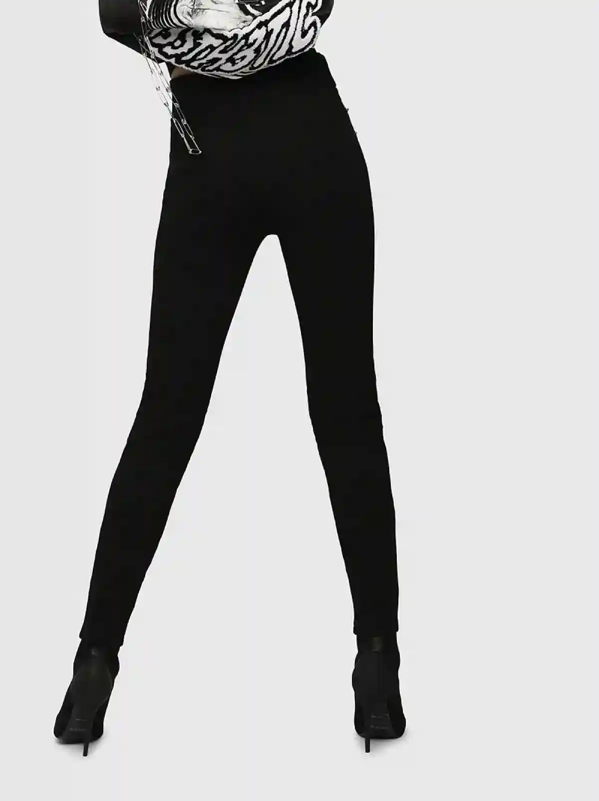 Black Skinny trousers biker-inspired