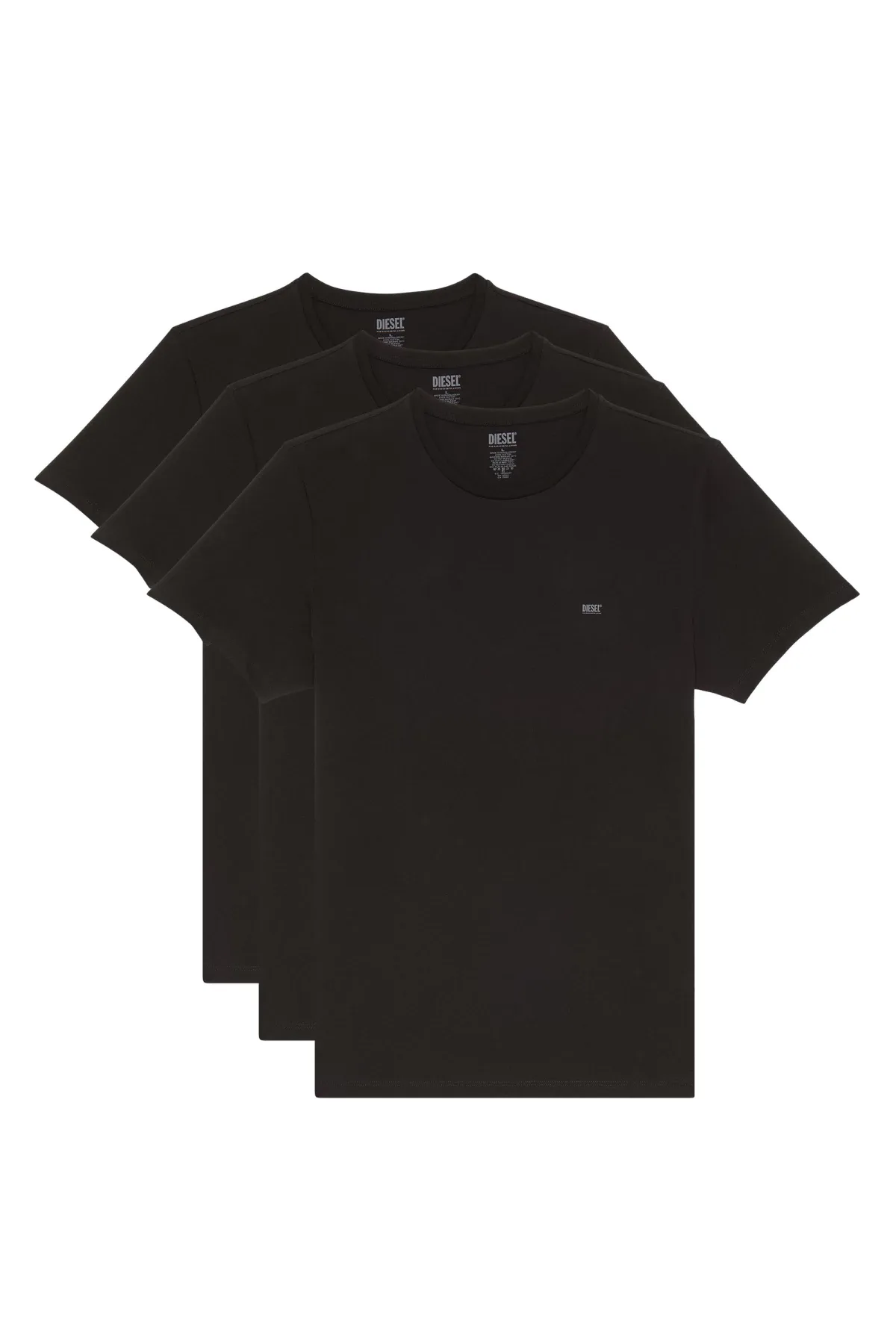 Black Three-pack crew-neck T-shirts