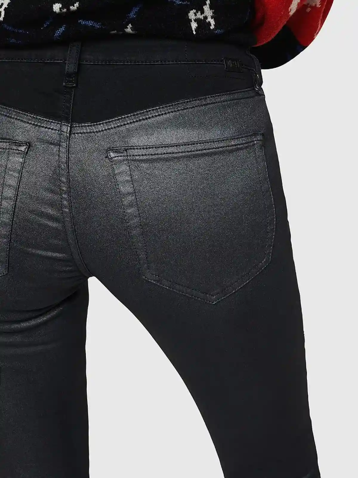 Black Super Skinny Fit Jeans-Slandy Zip