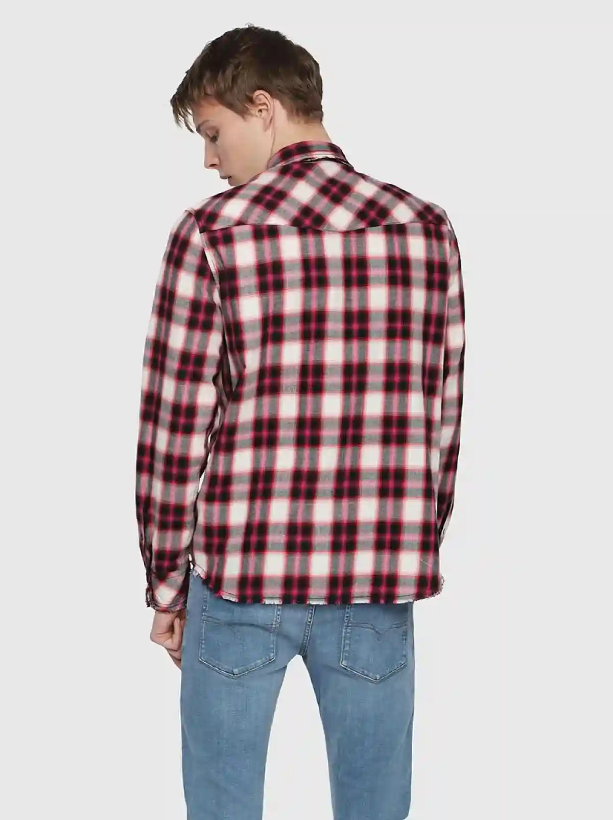 Pink Checked western shirt in cotton