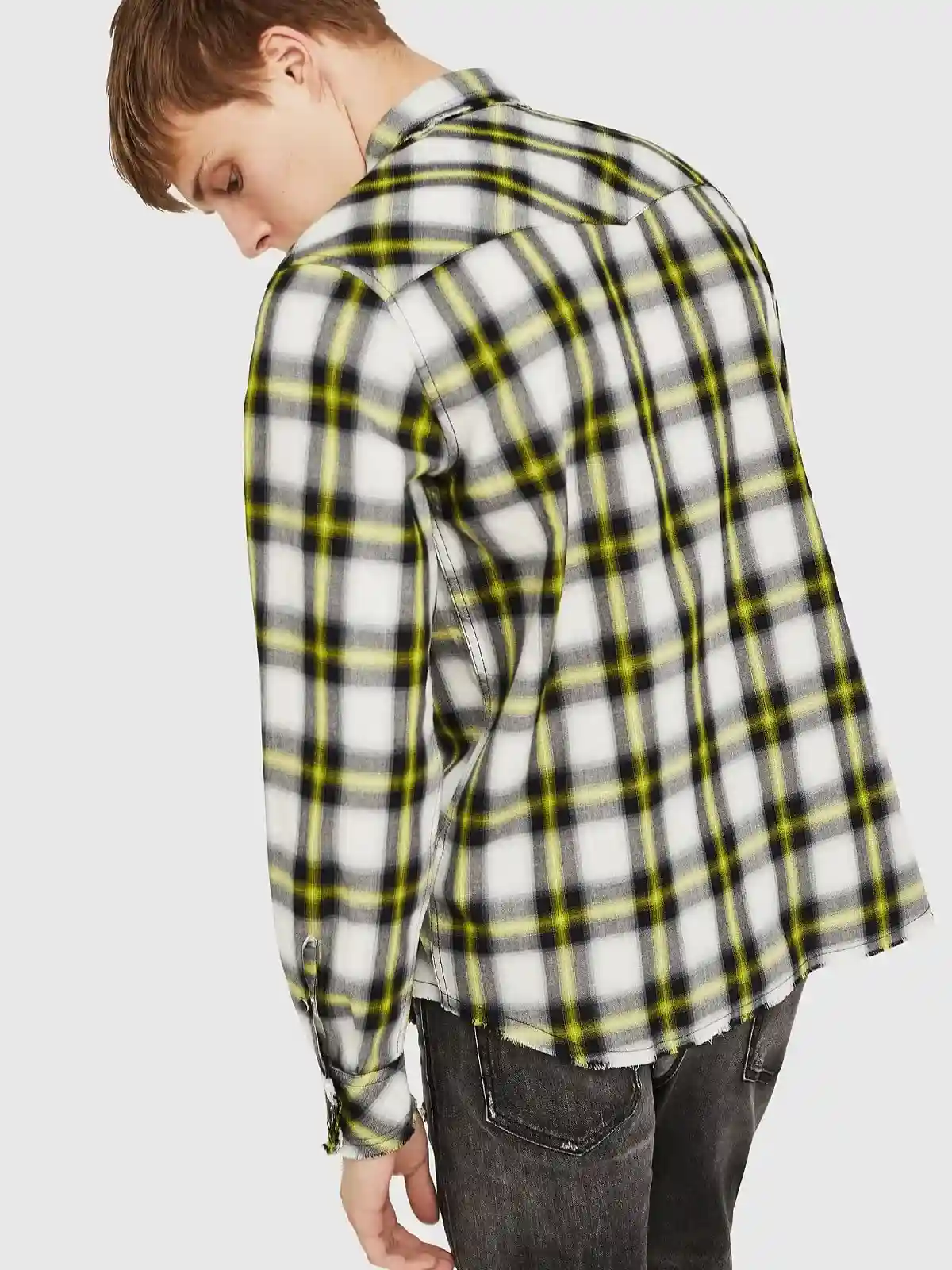 Black Checked western shirt in cotton