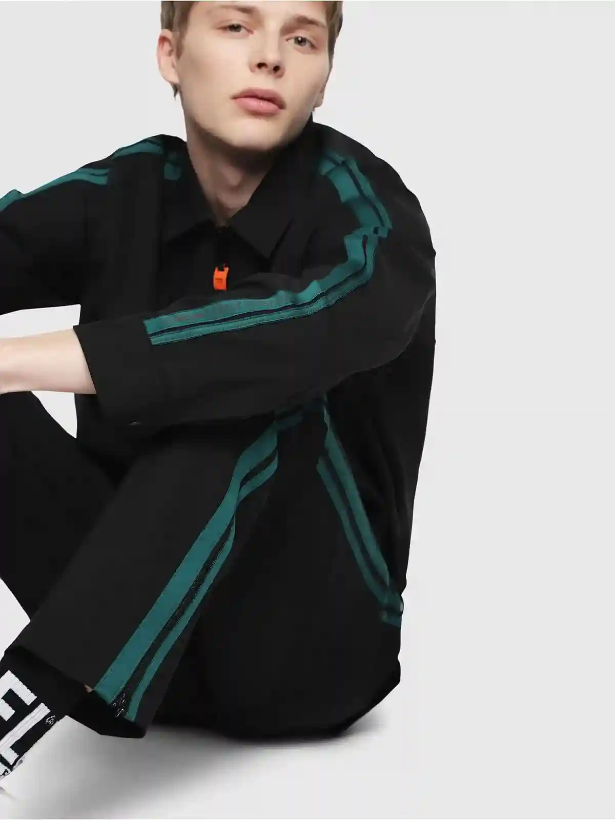 Black Hybrid trousers in cool wool