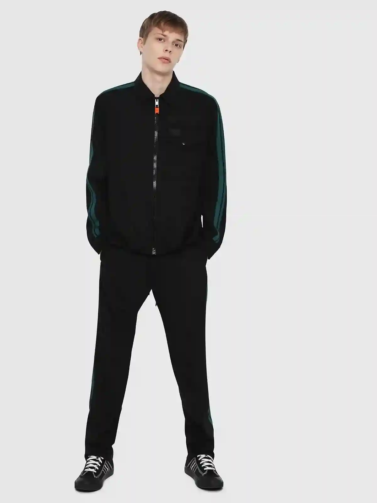 Black Hybrid trousers in cool wool