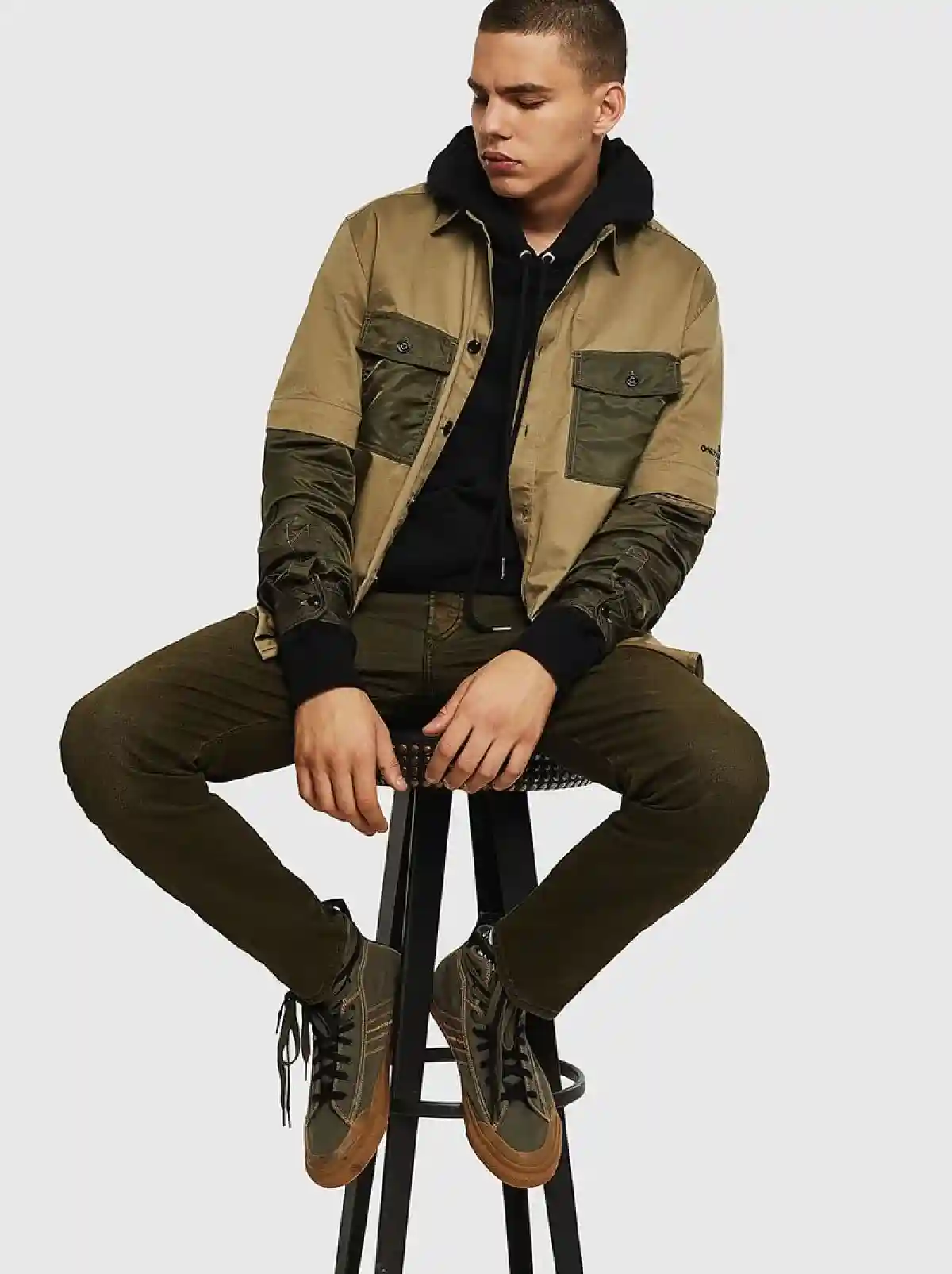 Green Tapered fit Jeans- D-Bazer