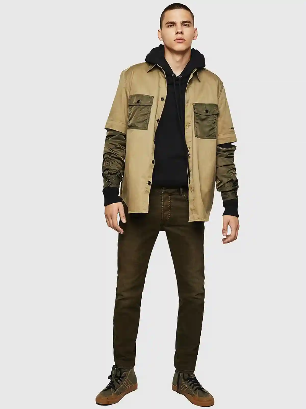 Green Tapered fit Jeans- D-Bazer