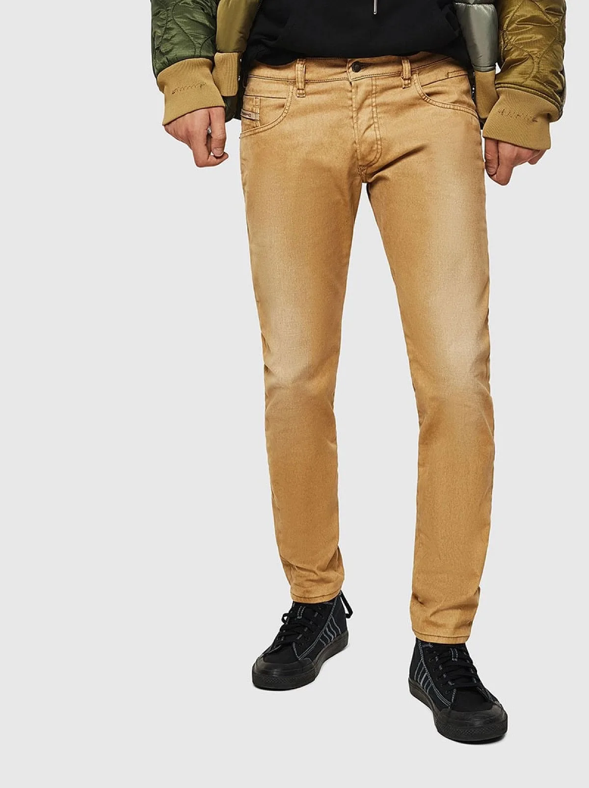 Brown Tapered fit Jeans- D-Bazer