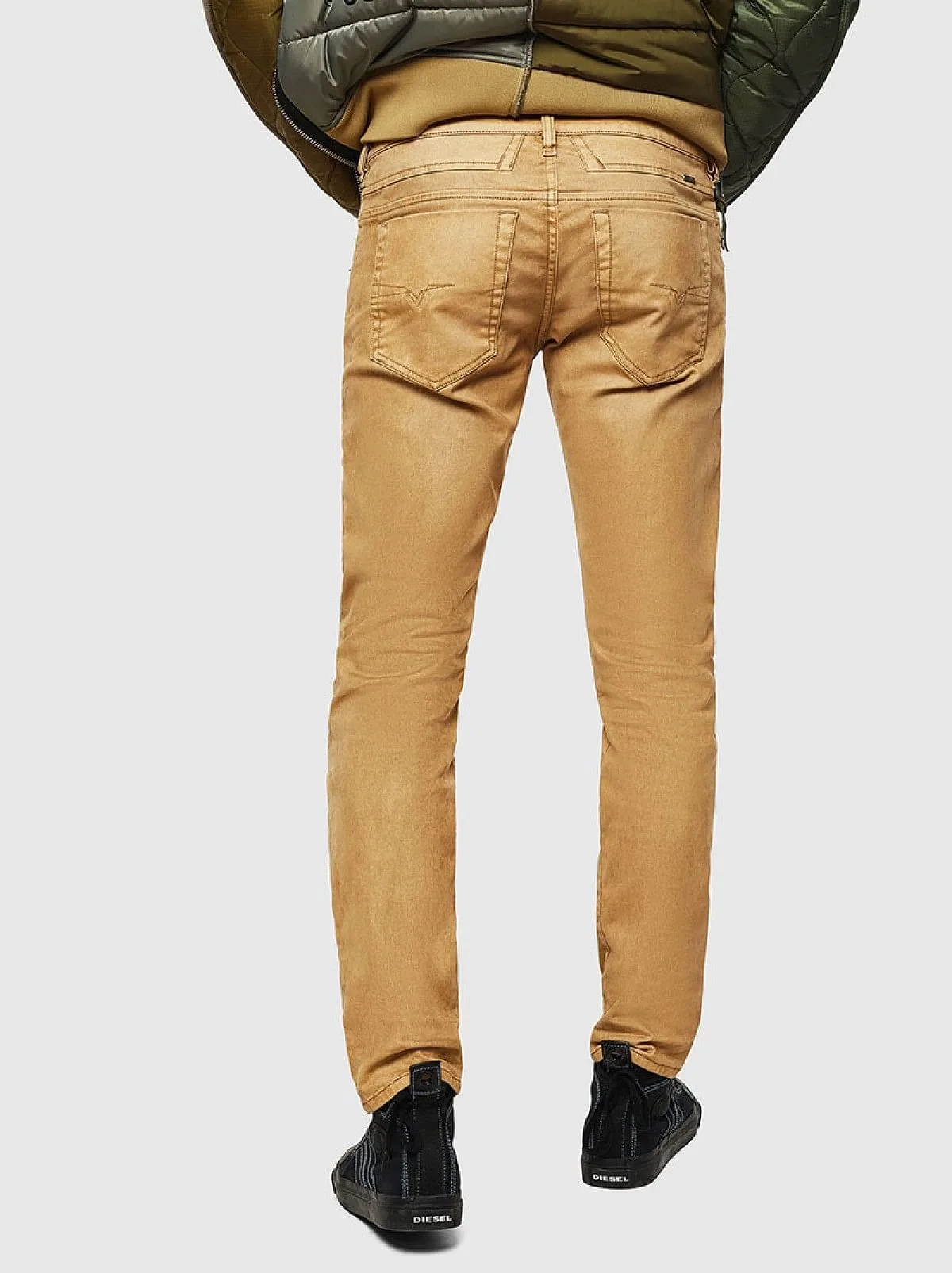 Brown Tapered fit Jeans- D-Bazer