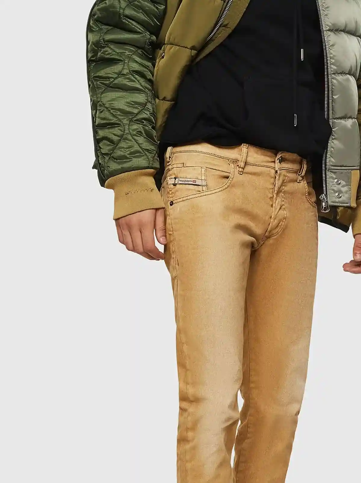 Brown Tapered fit Jeans- D-Bazer