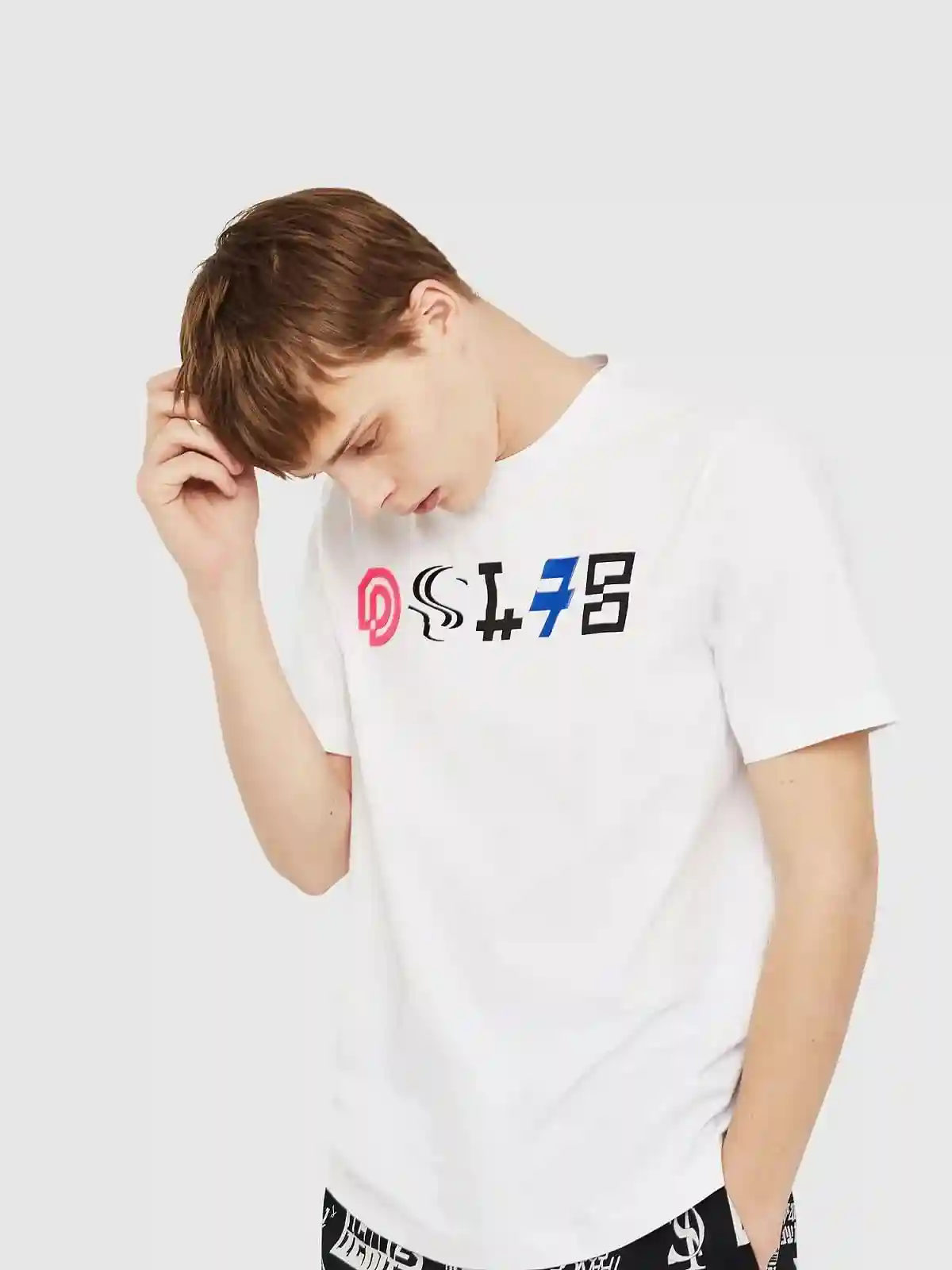 White Regular T-shirt with DSL78 print