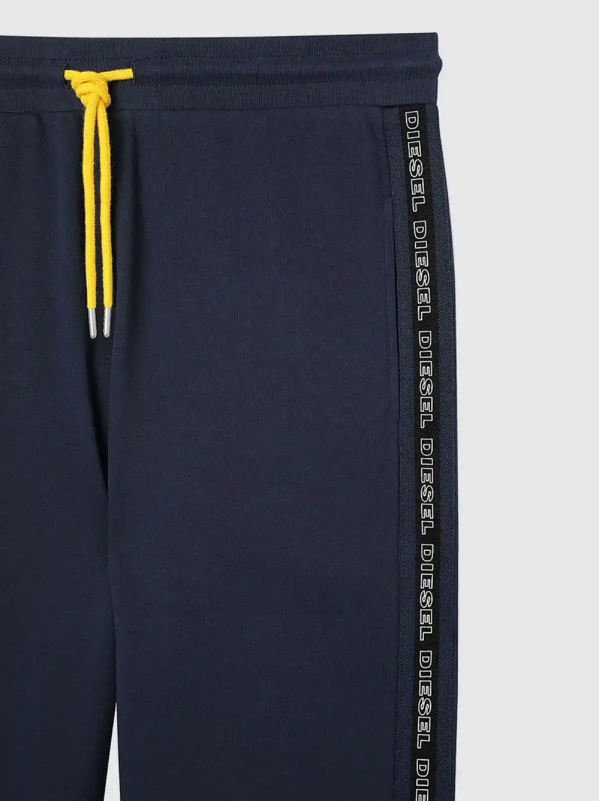 Blue Sweatpants with knitted logo bands