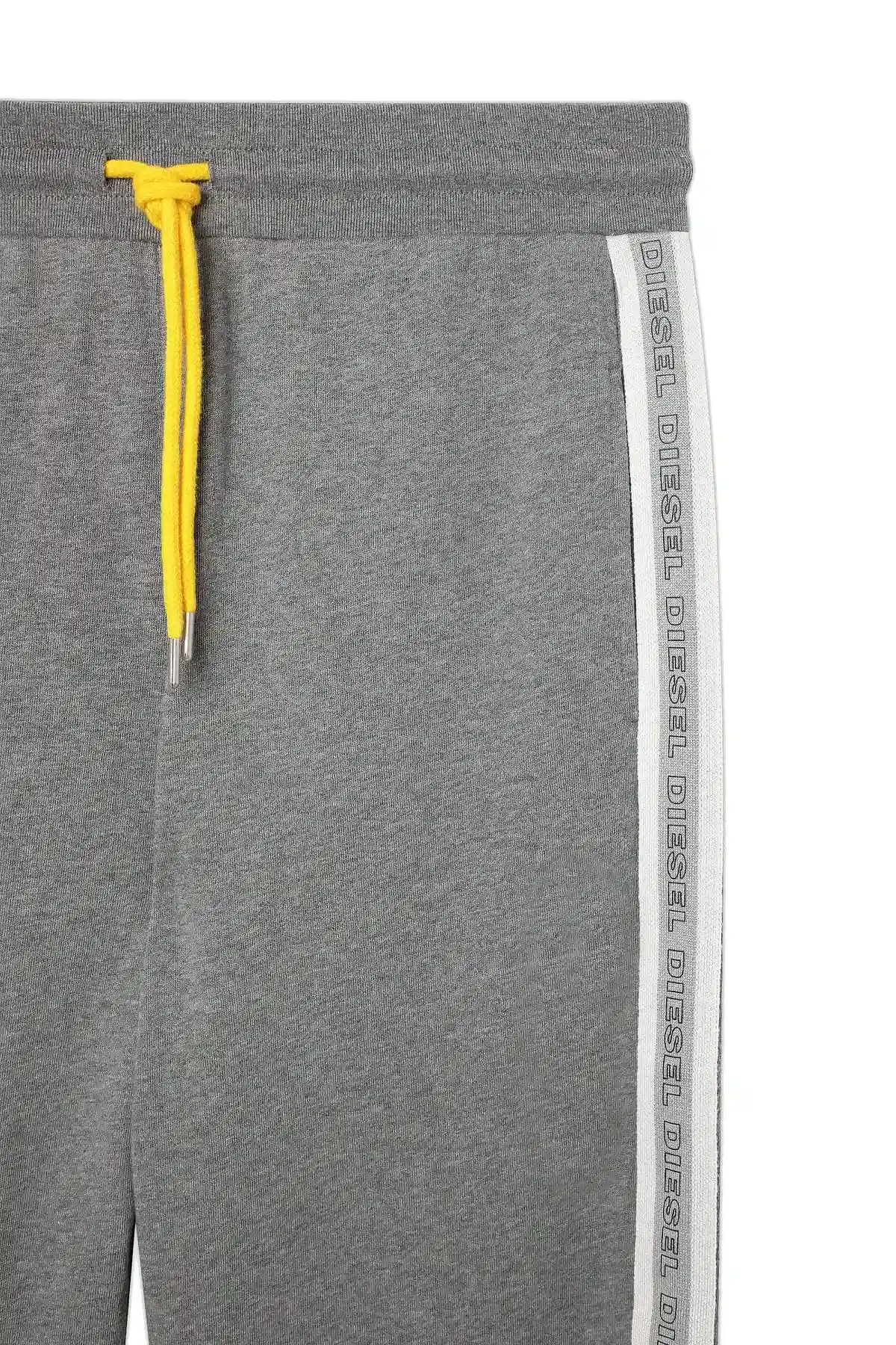 Grey Sweatpants with knitted logo bands