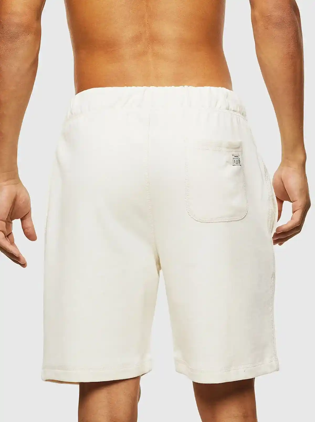White Loungewear shorts with back Diesel logo