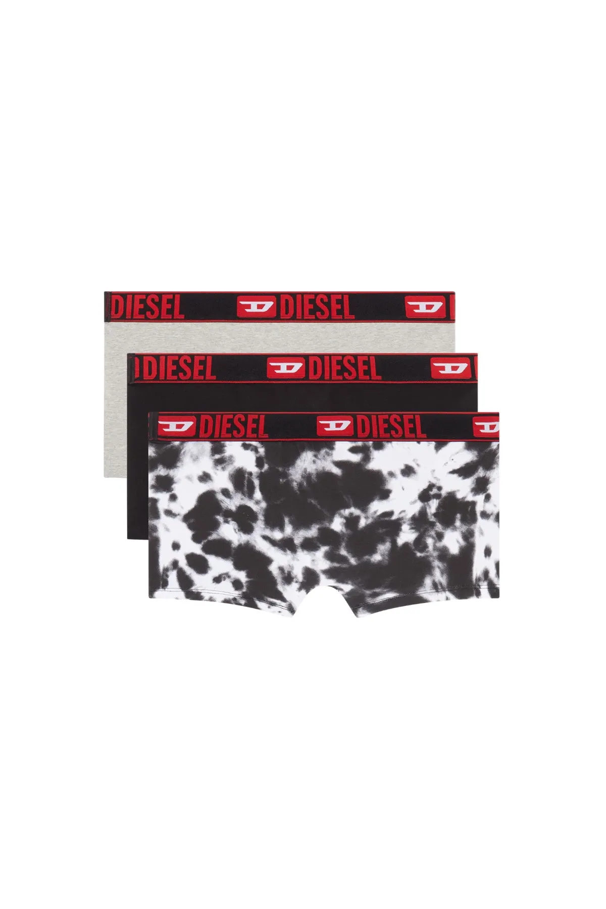 Multicolor Three-pack boxer briefs plain and tie-dye