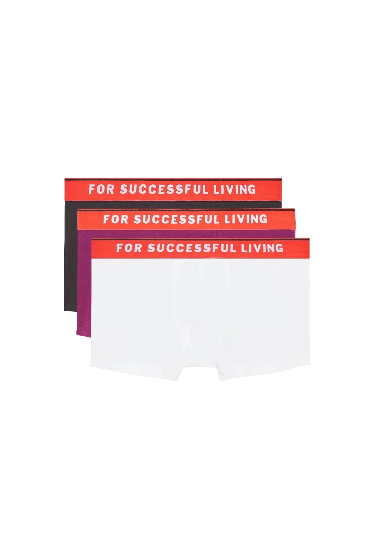 Multicolor Three-pack boxer briefs with contrast waist