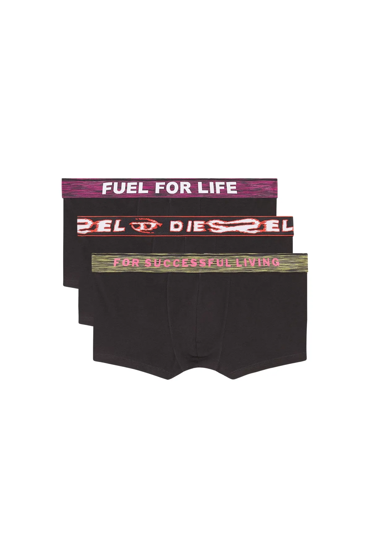 Black Three-pack mixed logo waist boxer briefs