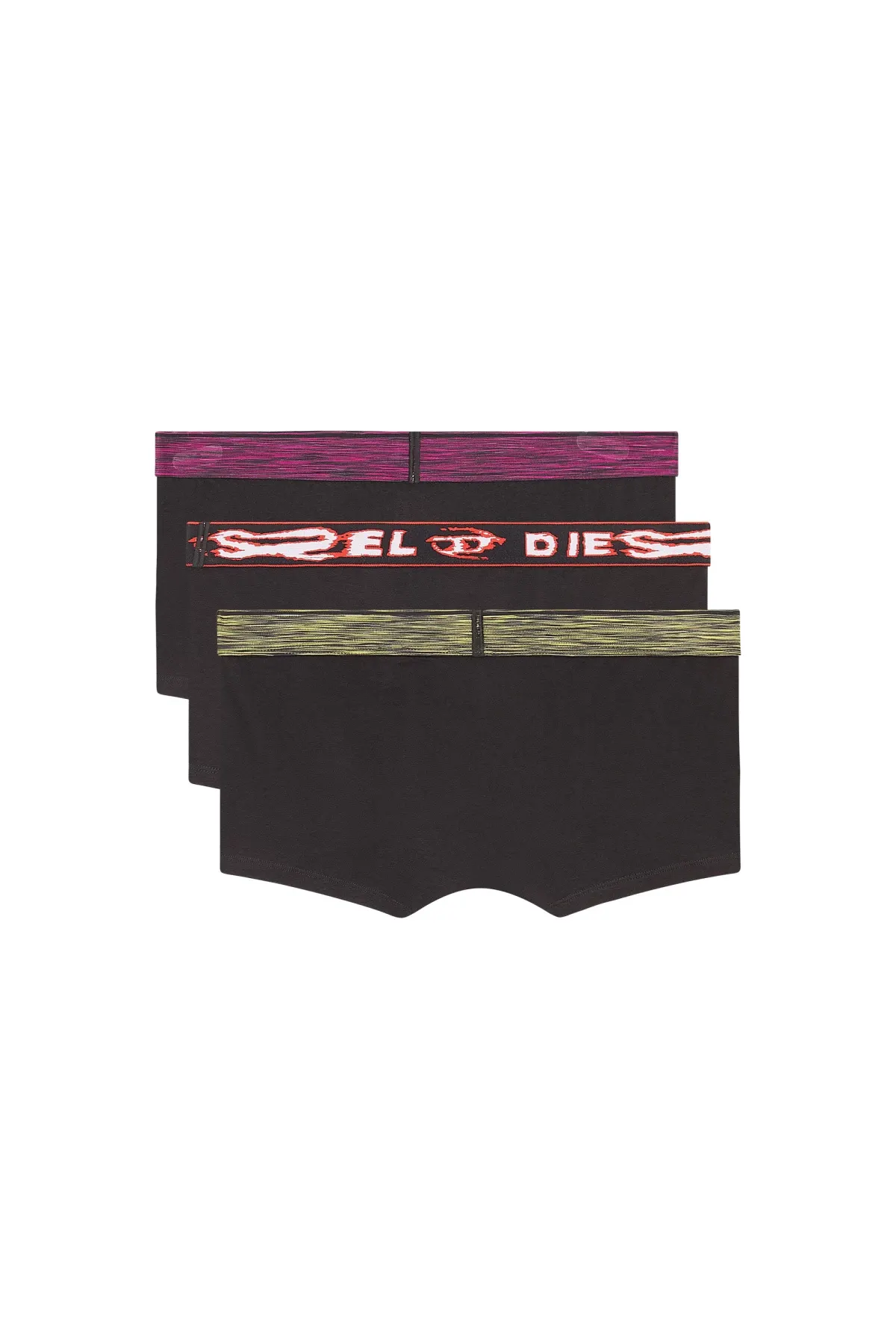 Black Three-pack mixed logo waist boxer briefs
