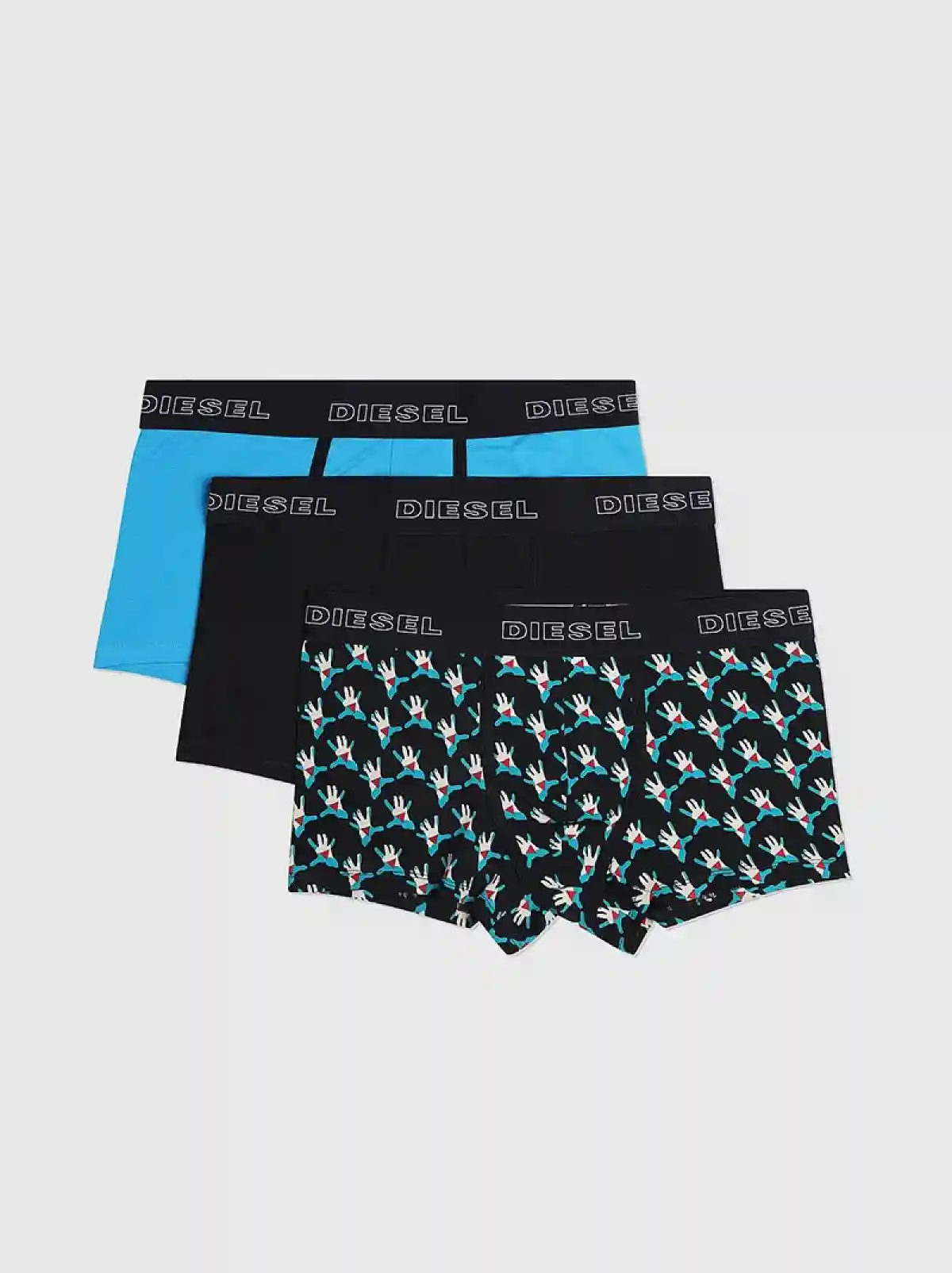 Multicolor Three-pack of boxers with hand print