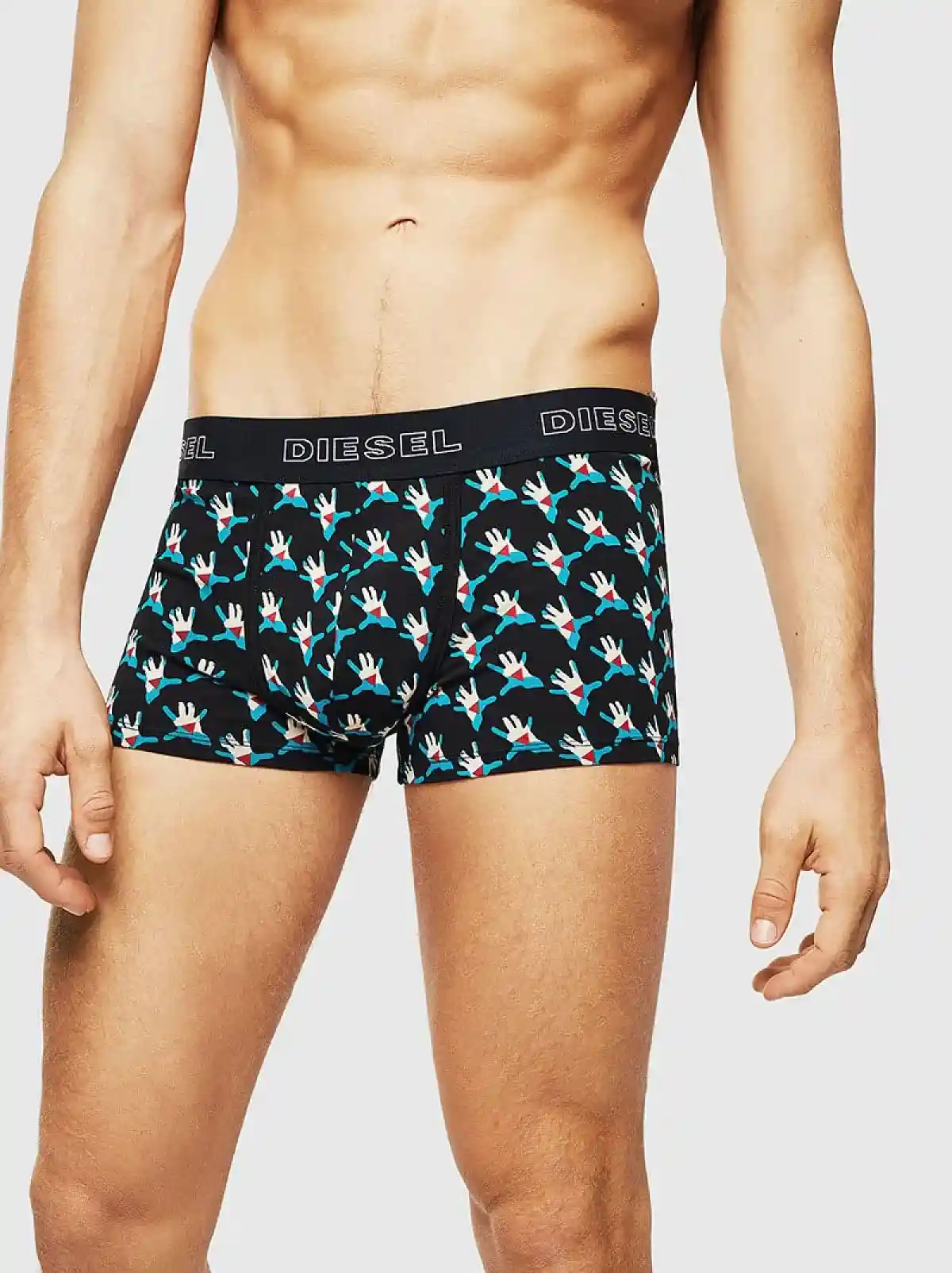 Multicolor Three-pack of boxers with hand print