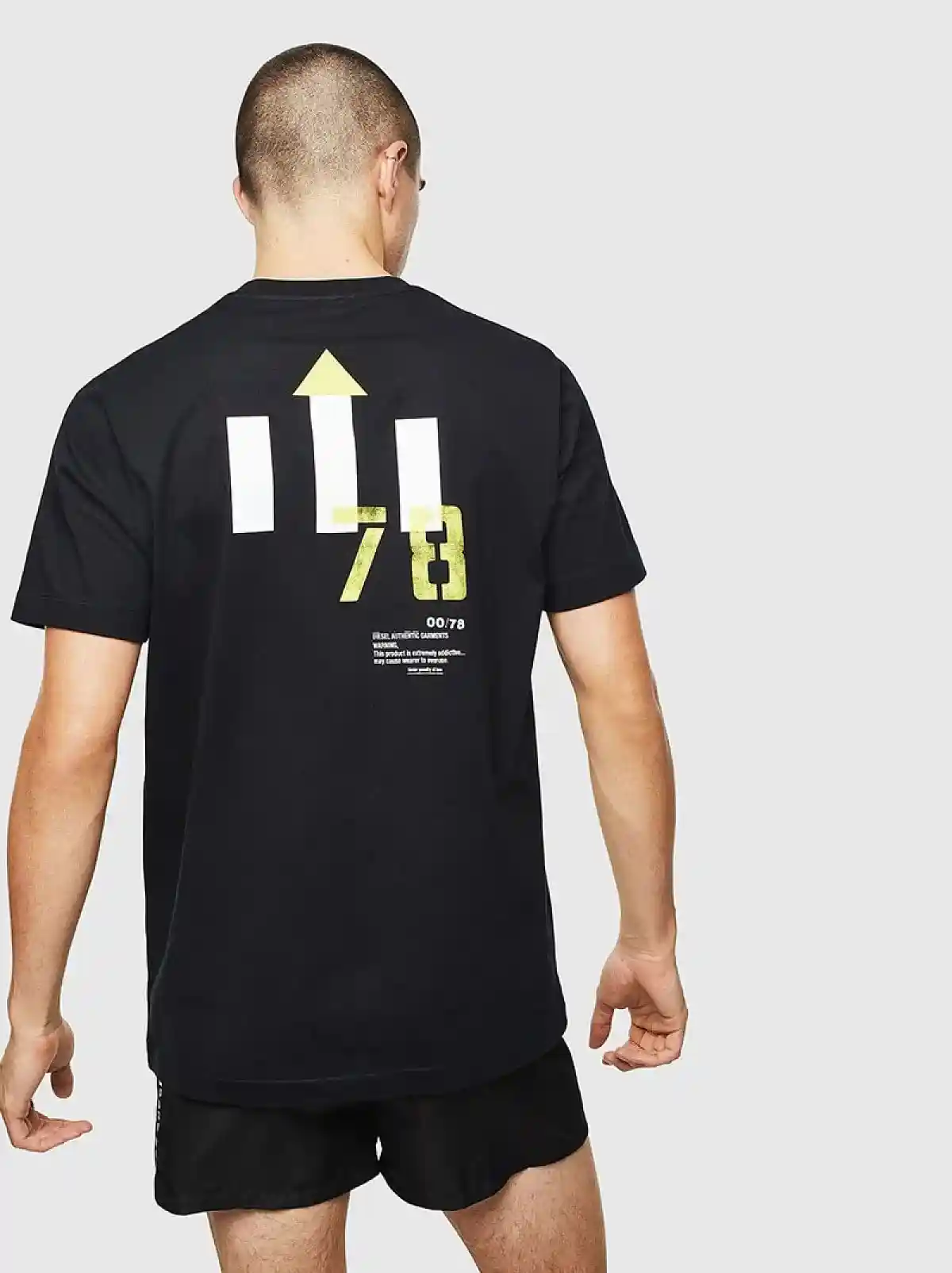 Black Cotton T-shirt with DSL print