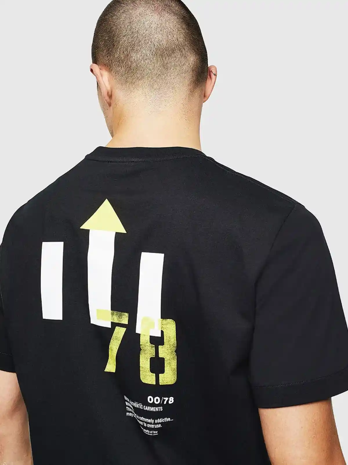 Black Cotton T-shirt with DSL print