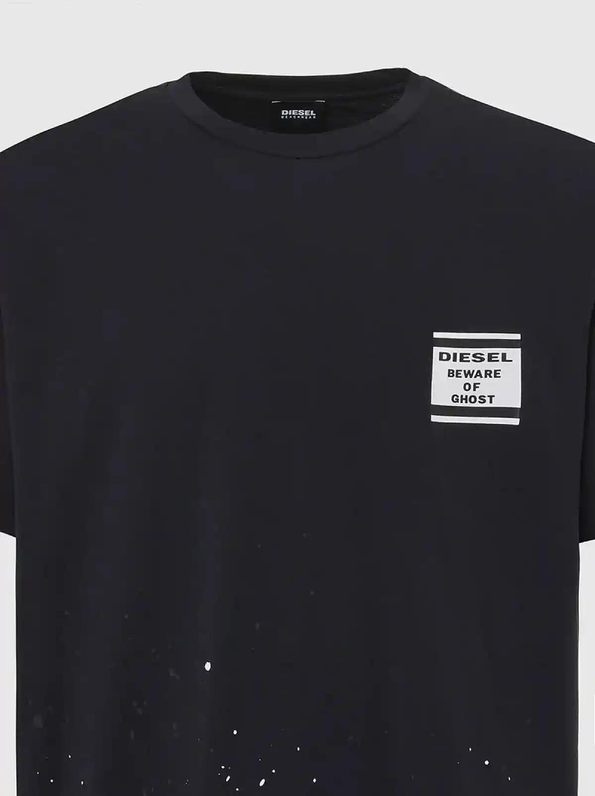 Black T-shirt with splatter print