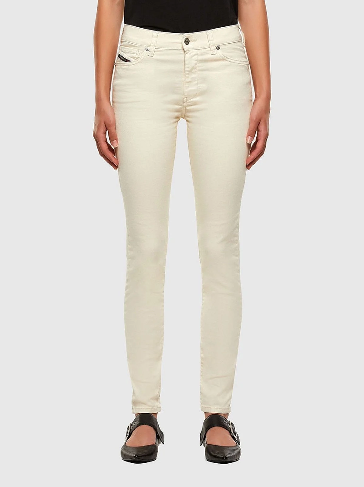 White Super Skinny Fit Jeans-D-Roisin