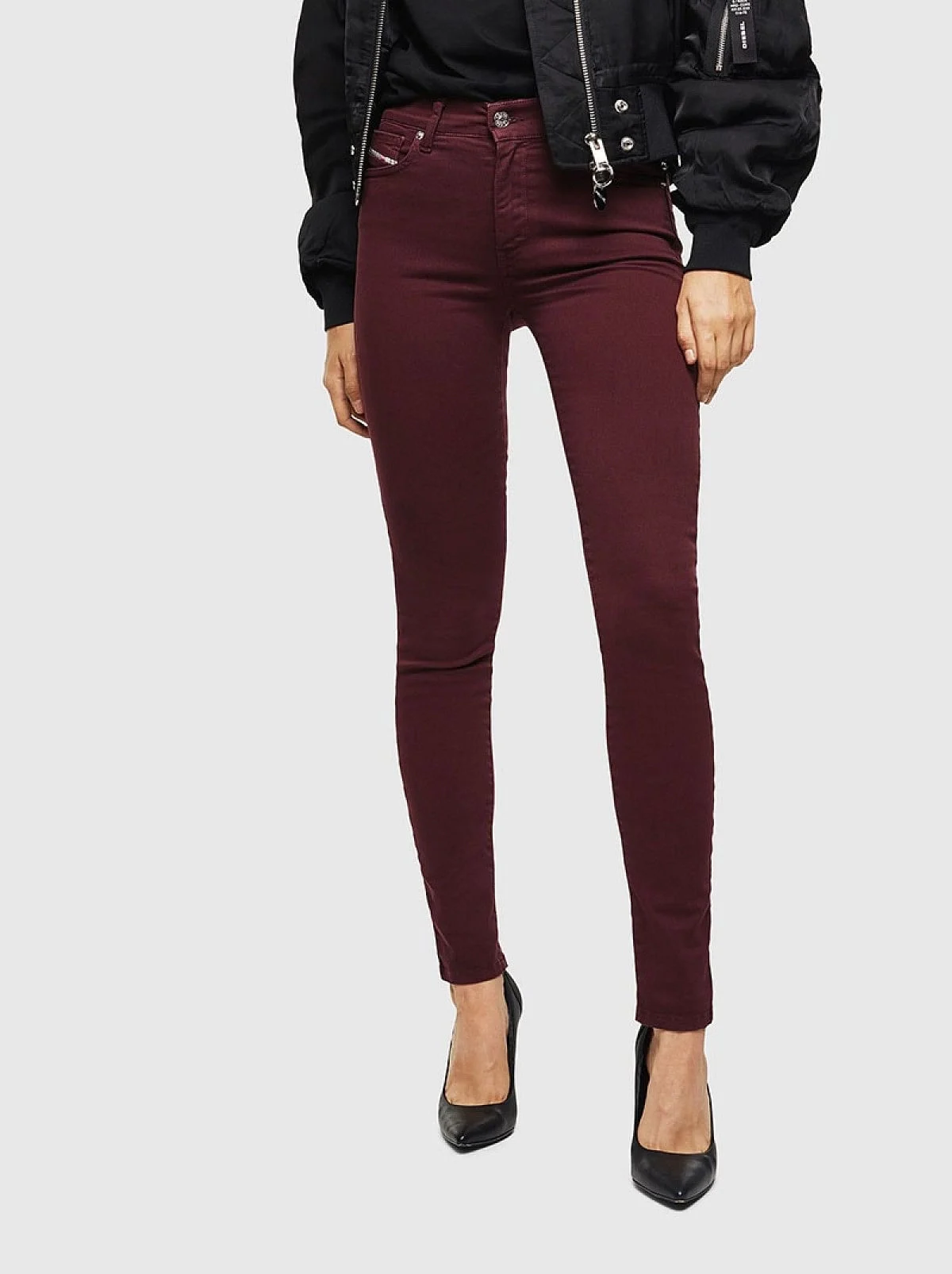 Red Super Skinny Fit Jeans-D-Roisin