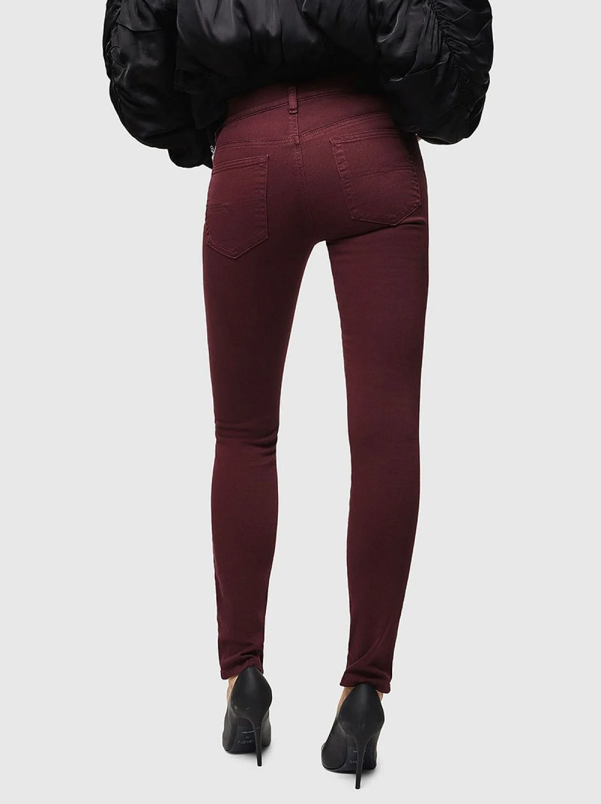 Red Super Skinny Fit Jeans-D-Roisin