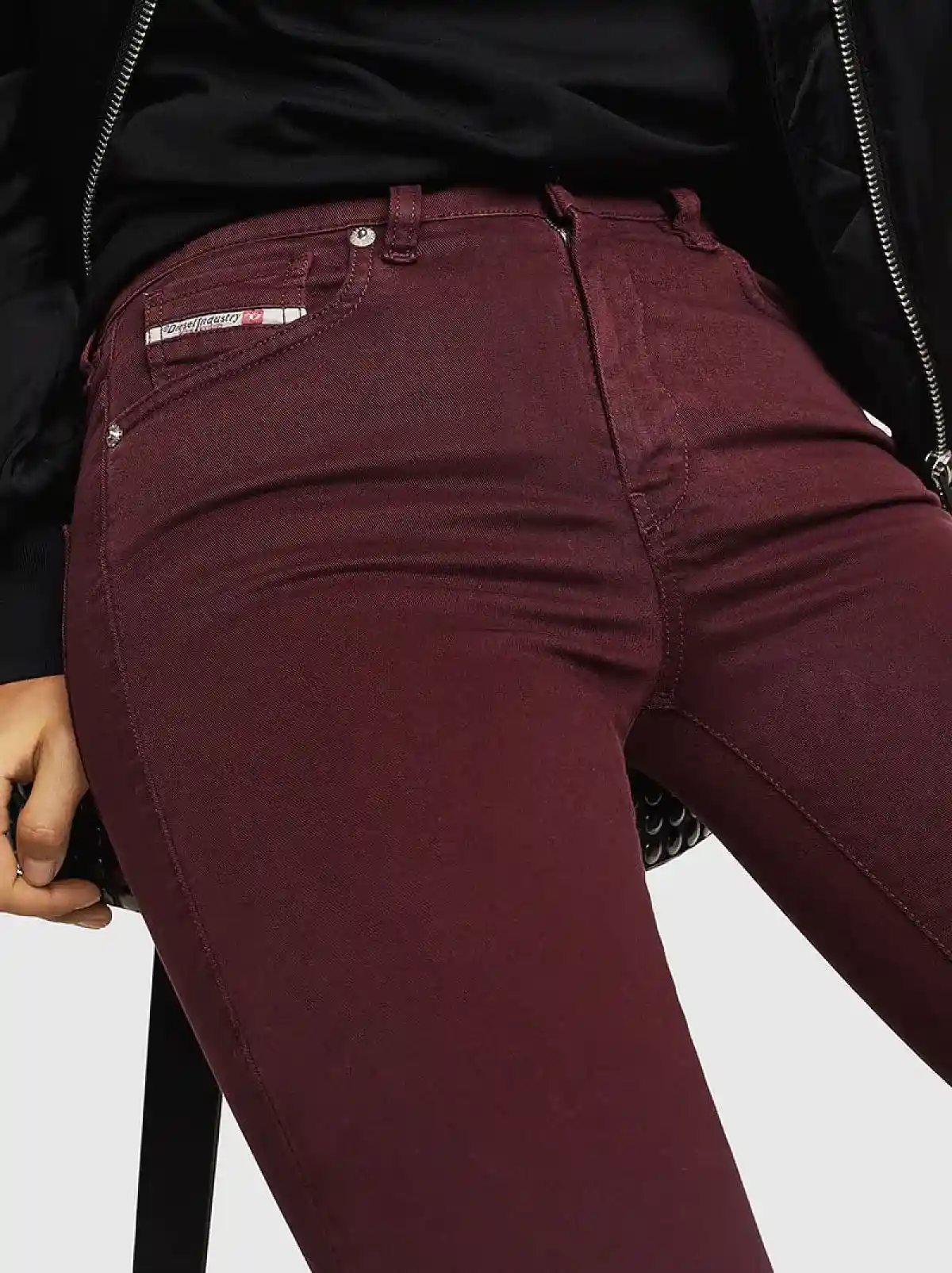Red Super Skinny Fit Jeans-D-Roisin