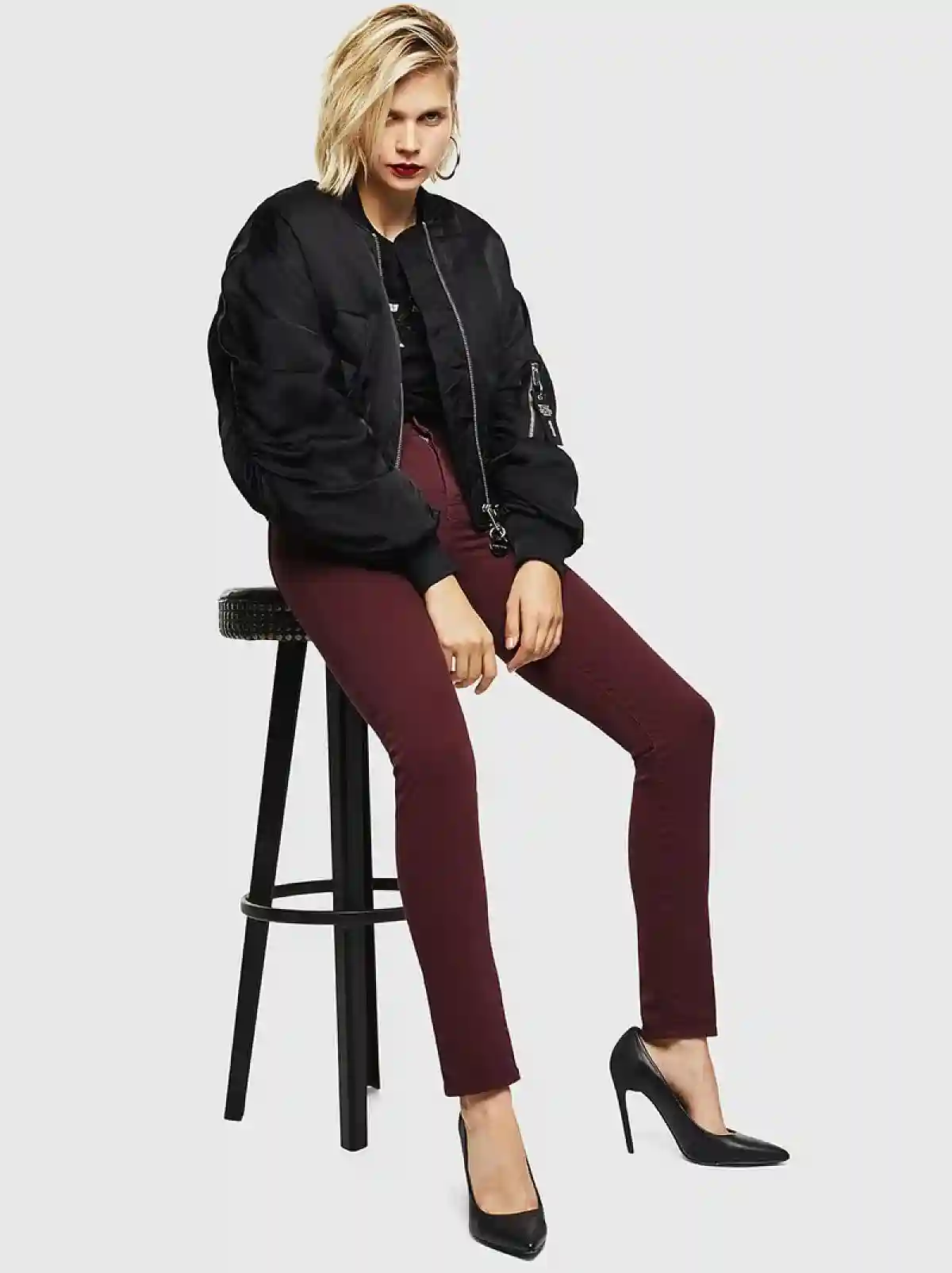 Red Super Skinny Fit Jeans-D-Roisin