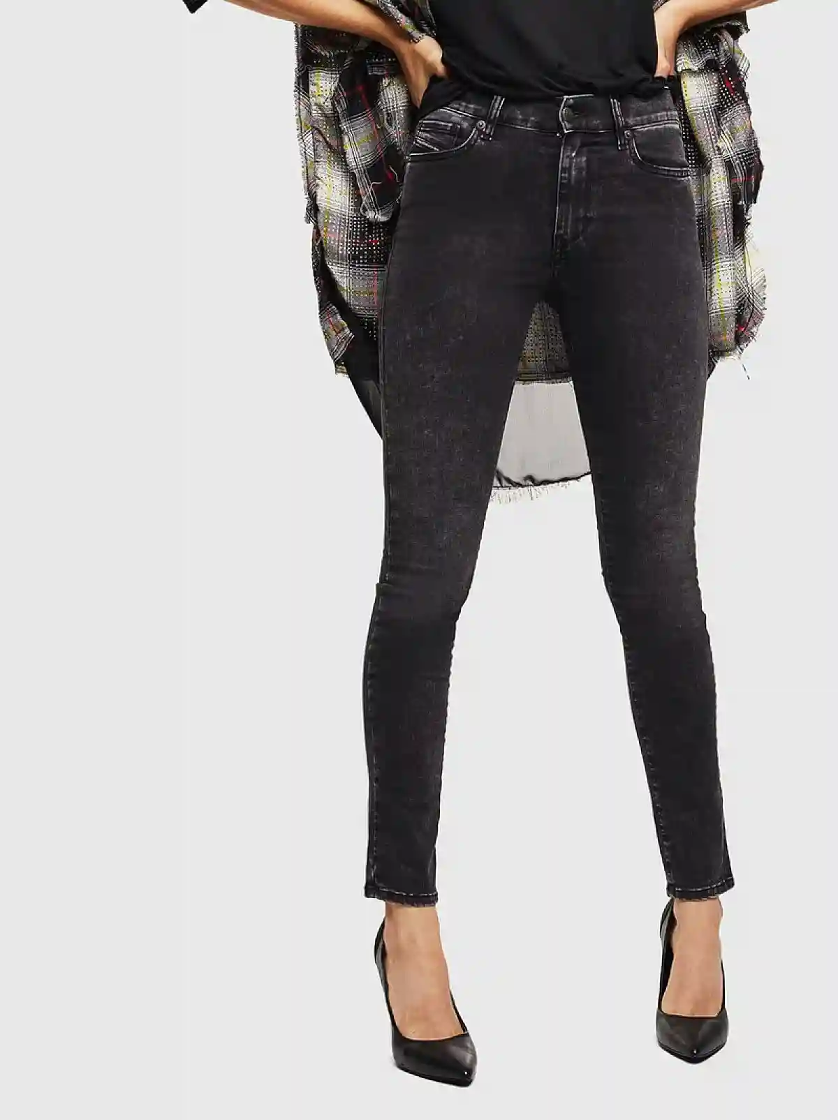 Black Super Skinny Fit Jeans-D-Roisin
