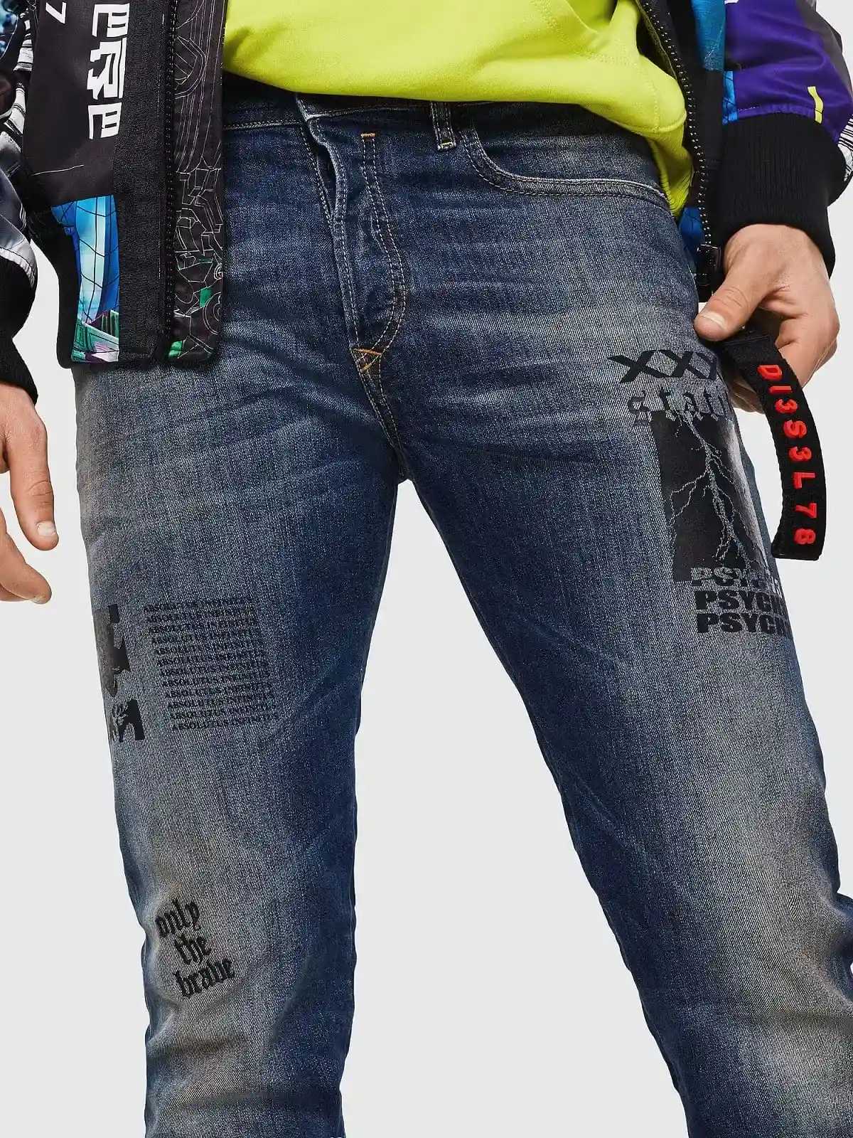 Blue Tapered fit Jeans-Buster